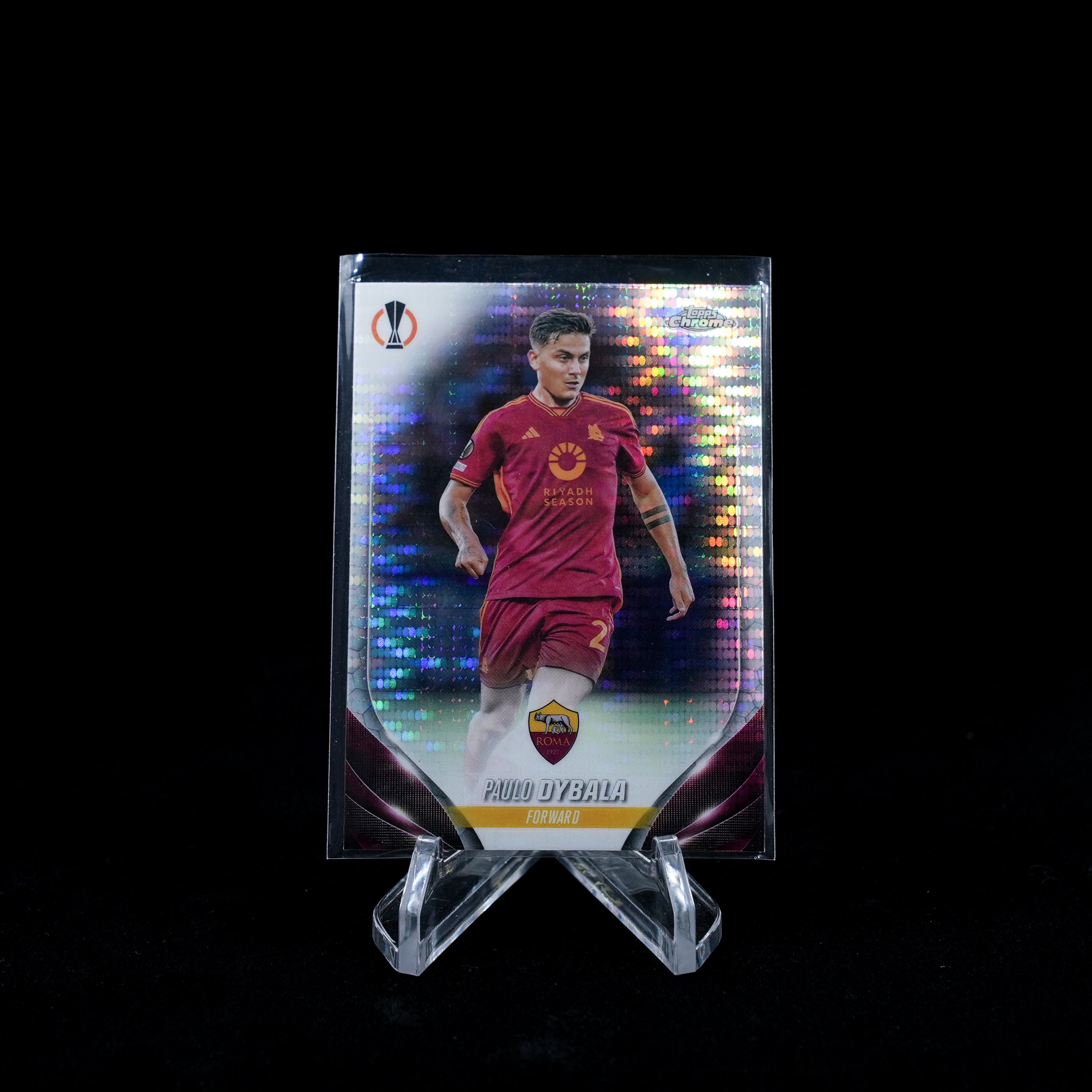 2023-24 Topps Chrome UEFA Club Competitions Soccer-Paulo Dybala-Prism
